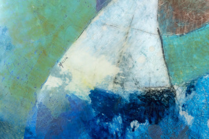 Green and Blue with Black and White
