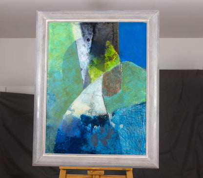 Green and Blue with Black and White
