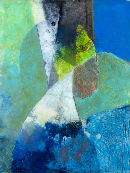 Green and Blue with Black and White