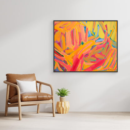 Landscape in oranges