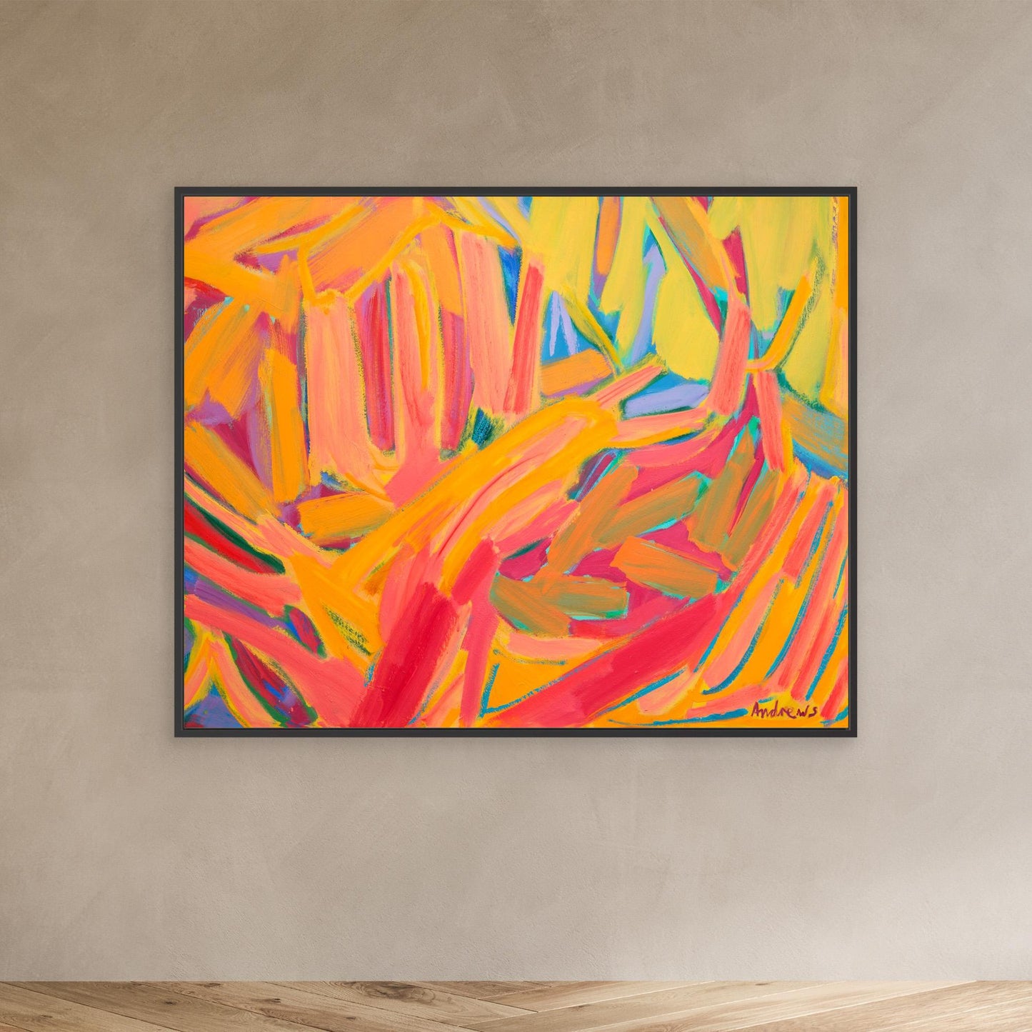 Landscape in oranges