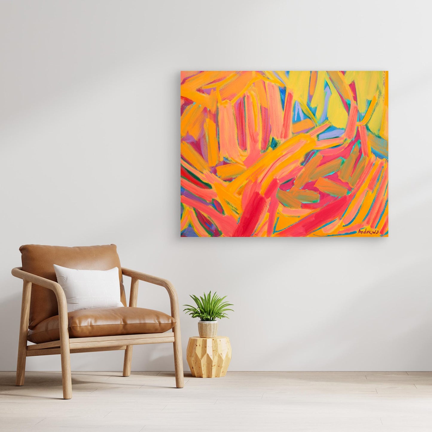 Landscape in oranges