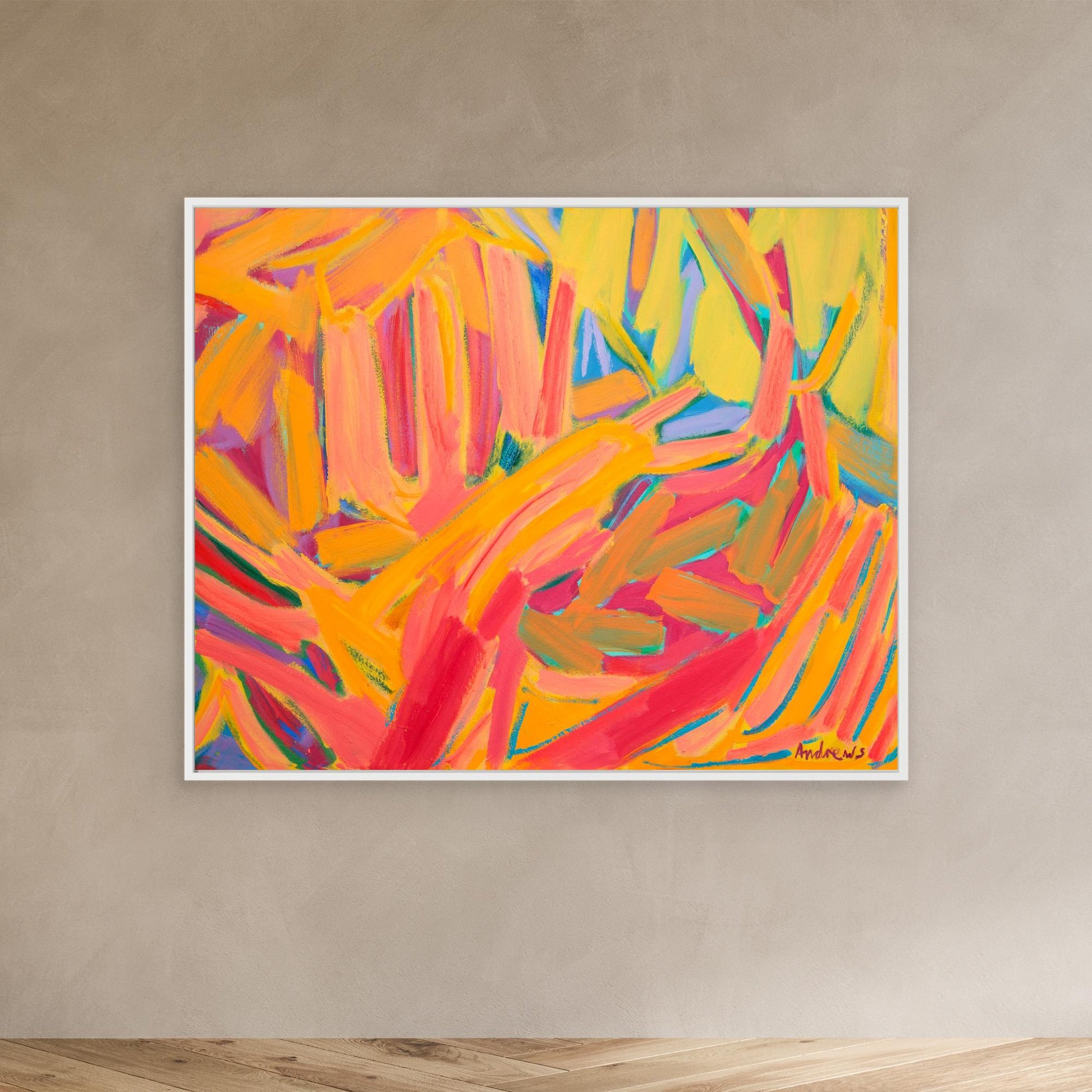 Landscape in oranges