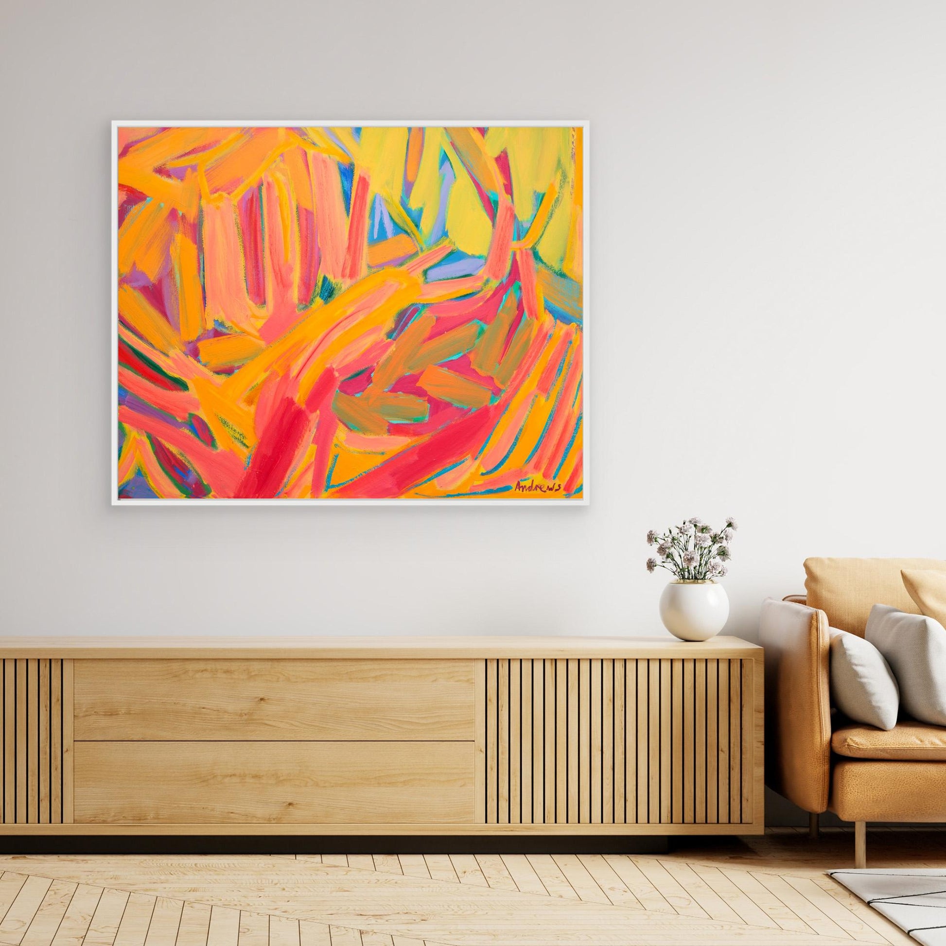 Landscape in oranges